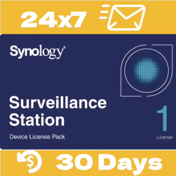Licenca CLP1 Surveillance Station. Synology licenca za 1 kamero (CLP1) - doživljenjski paket, globalna spletna dostava ključev
