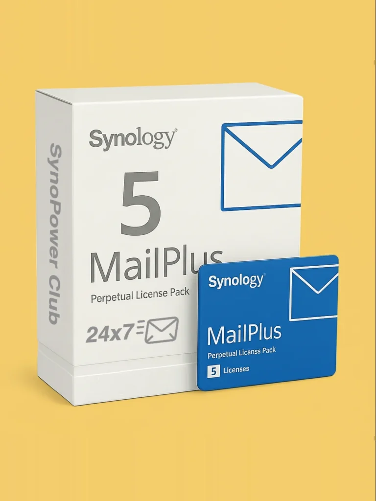 Synology MailPlus License 5-User box – official license key from SynoPower Club