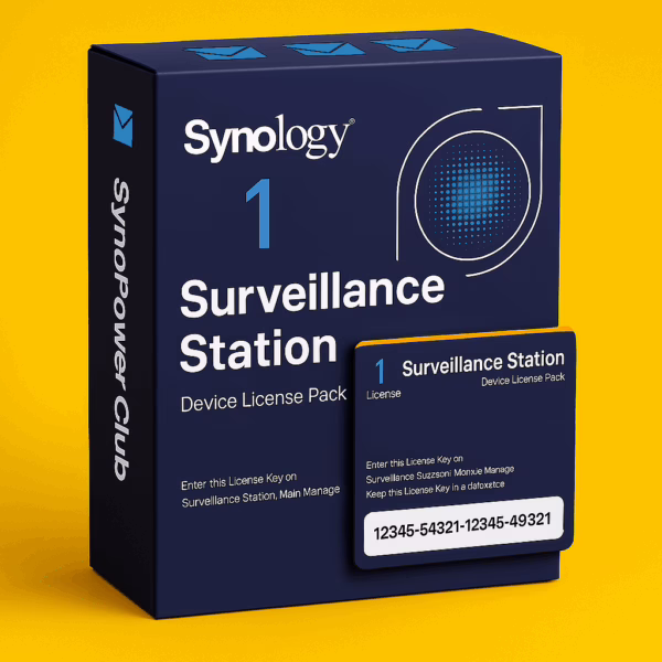 Licence de caméra Synology Surveillance Station 1 pack 2025 Version mondiale officielle CLP1