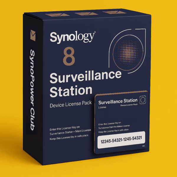 Synology Surveillance Station License 8 Pack 2025 Official Global Version