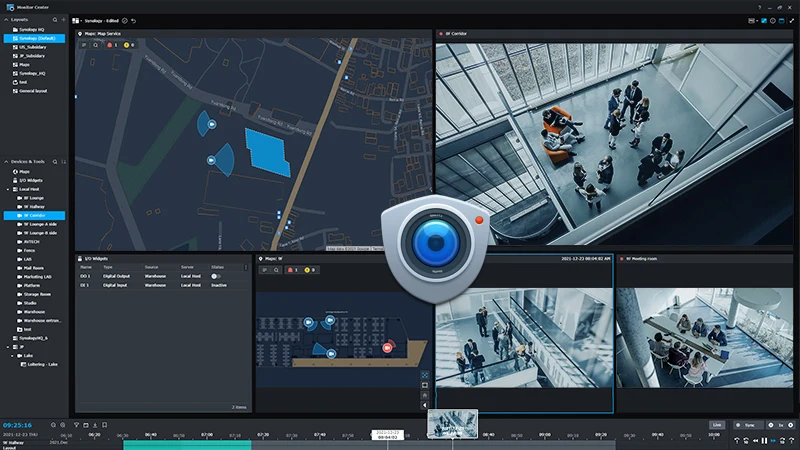 Surveillance Station Client on a desktop, used for offline license activation
